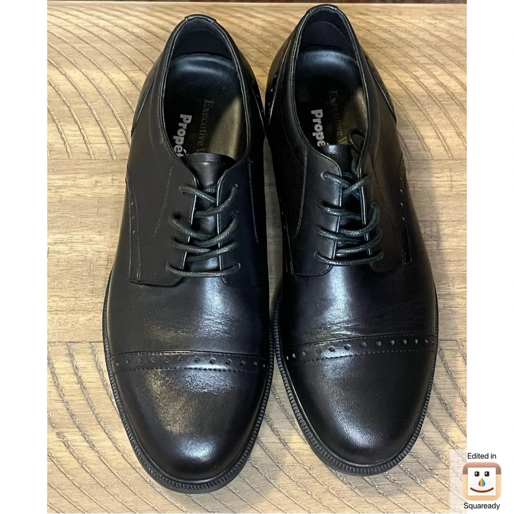 Men's Black Dress Shoes - Picture 2 of 9